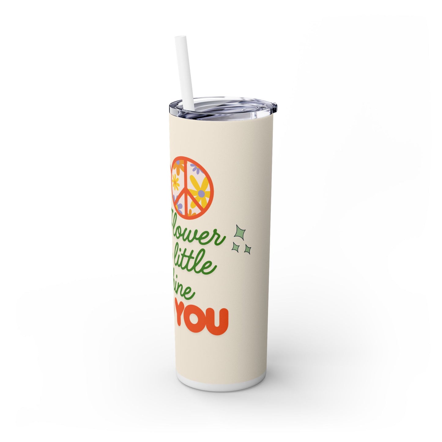 Peace & Sunshine Skinny Tumbler - 20oz Motivational Drinkware