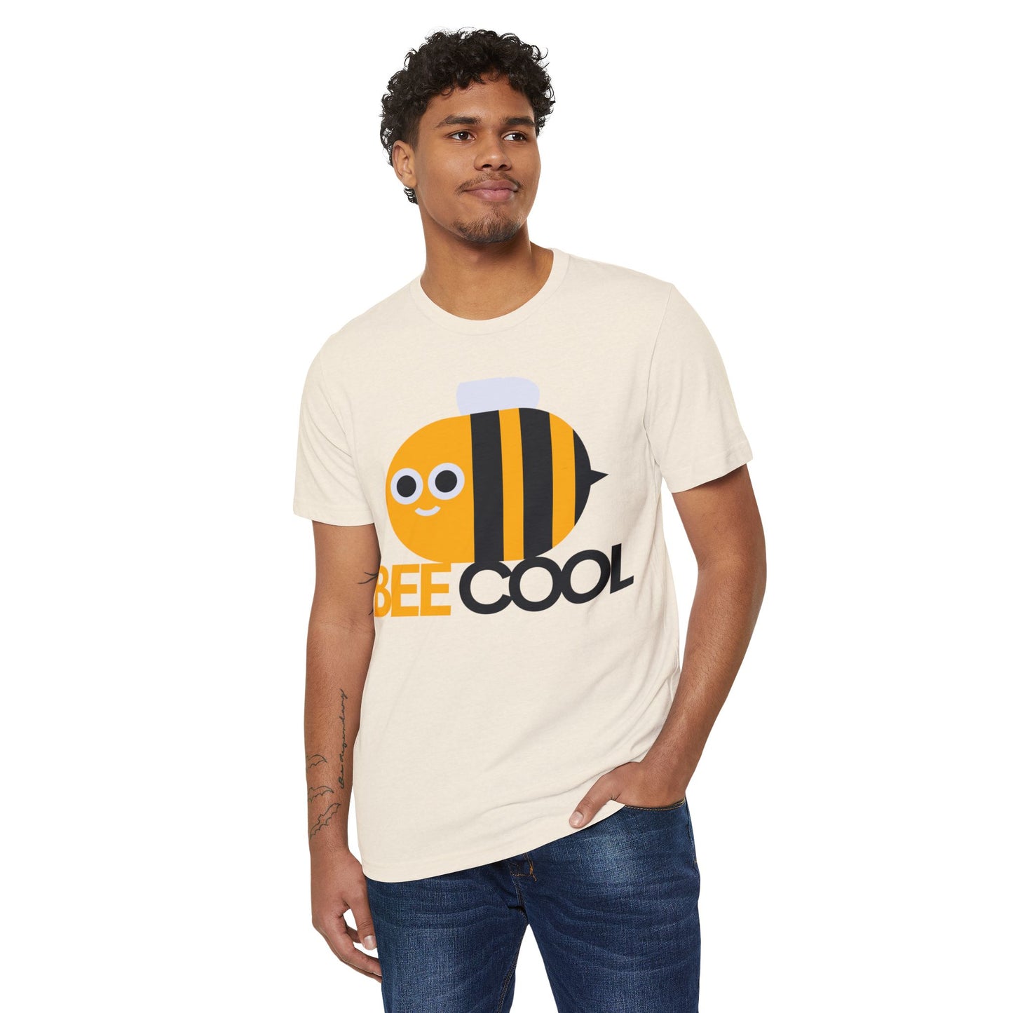 Bee Cool Unisex Organic T-Shirt - Eco-Friendly, Fun Design for Bee Lovers