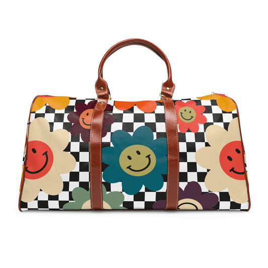 Colorful Floral Waterproof Travel Bag - Perfect for Weekend Getaways & Festivals