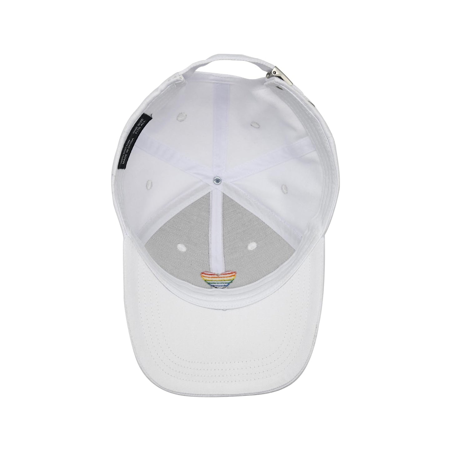 LGBT Pride Baseball Hat, Embroidered Rainbow Heart Hat, Adjustable Gay Lesbian Love Cap for Men Women