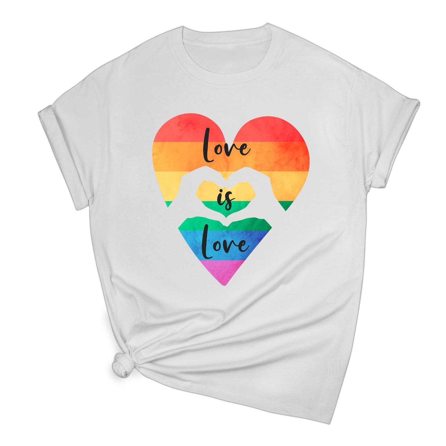 Pride Shirts for Women:Rainbow Heart LGBTQ Support Crew Neck Short Sleeve Pride Ally Higher Quality T-Shirt
