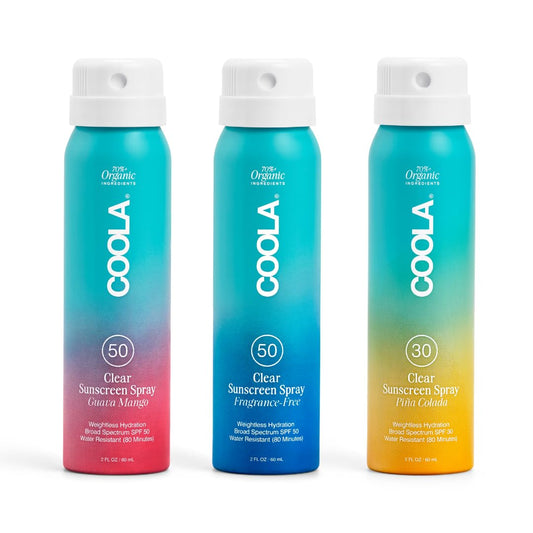 COOLA Organic Sunscreen Travel Sunblock Spray Kit