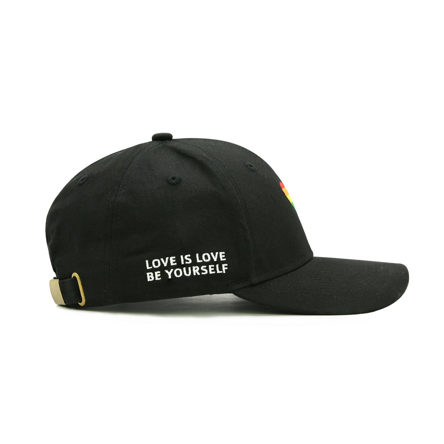 LGBT Pride Baseball Hat, Embroidered Rainbow Heart Hat, Adjustable Gay Lesbian Love Cap for Men Women