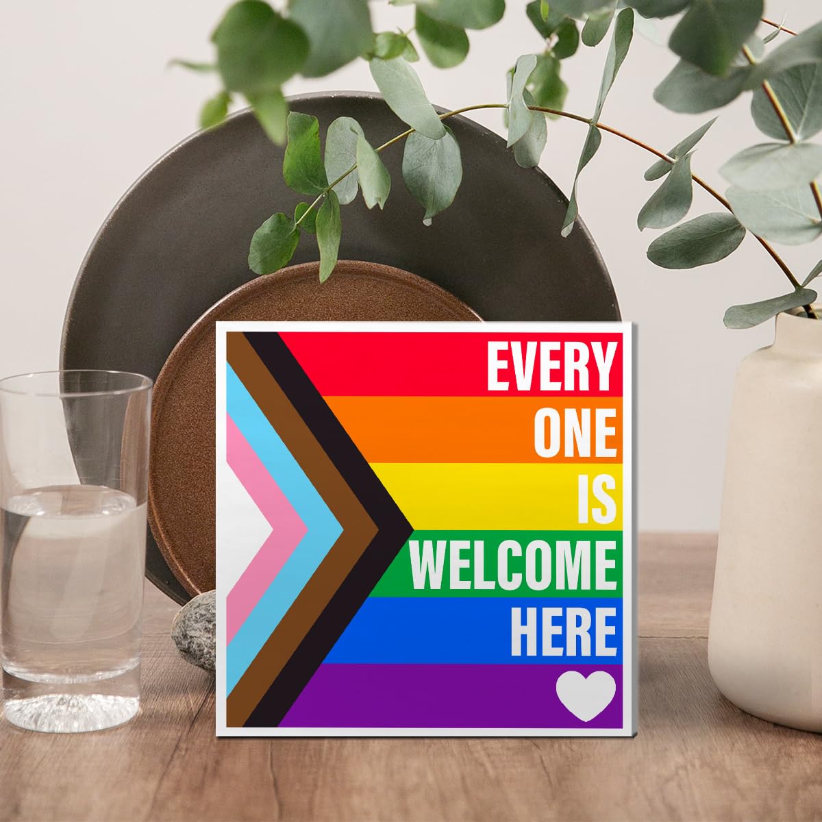 LGBT Decor Wooden Box Sign, LGBT Rainbow Pride Desk Decor for Room Home Office, LGBTQ Lesbian Gay Queer Decoration LGBT Pride Month Gifts for Men Women, The Gay Agenda