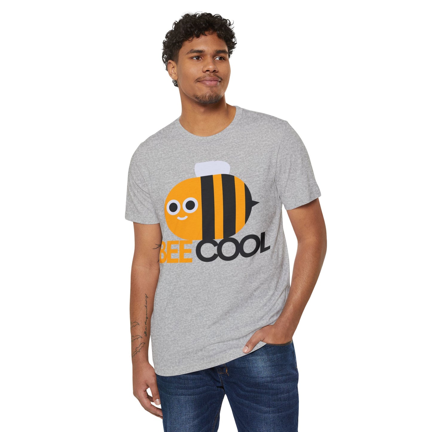 Bee Cool Unisex Organic T-Shirt - Eco-Friendly, Fun Design for Bee Lovers